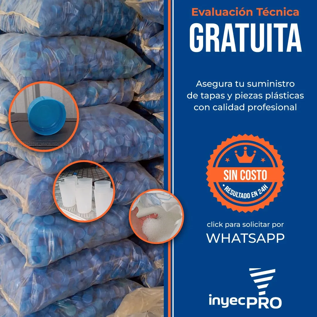 Anuncio · evaluación técnica gratuita para InyecPro · fábrica de plásticos