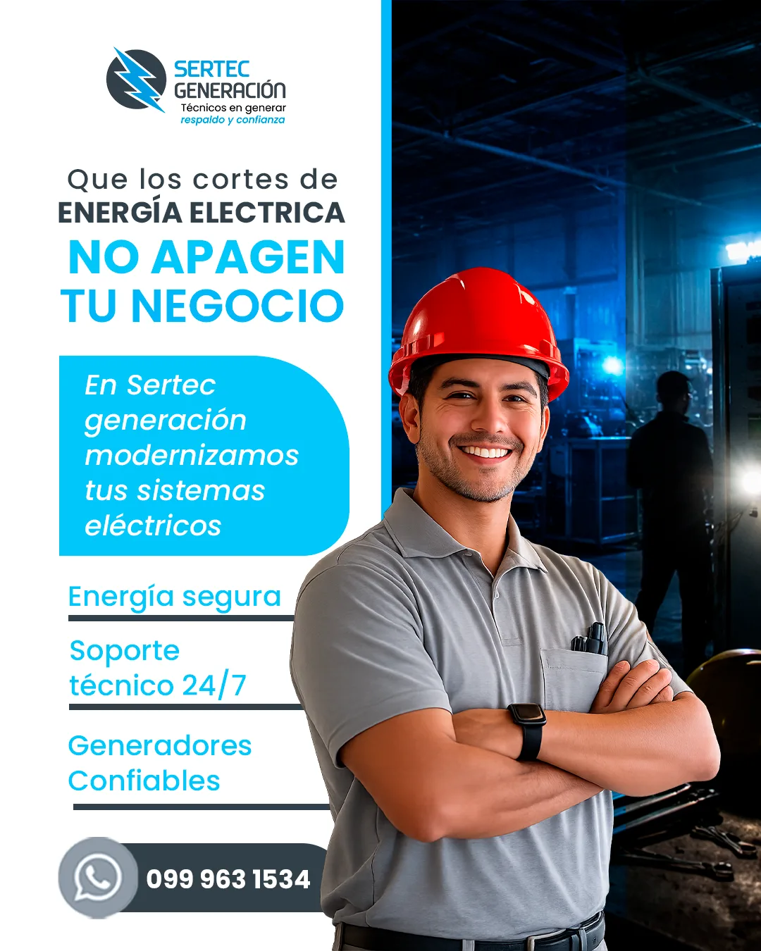 Post · soporte técnico para SERTEC Generación · generadores