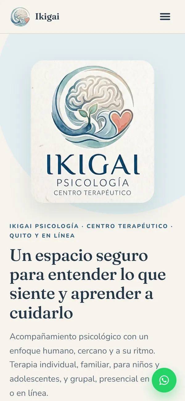 Emily Garcés · Ikigai Psicología en celular