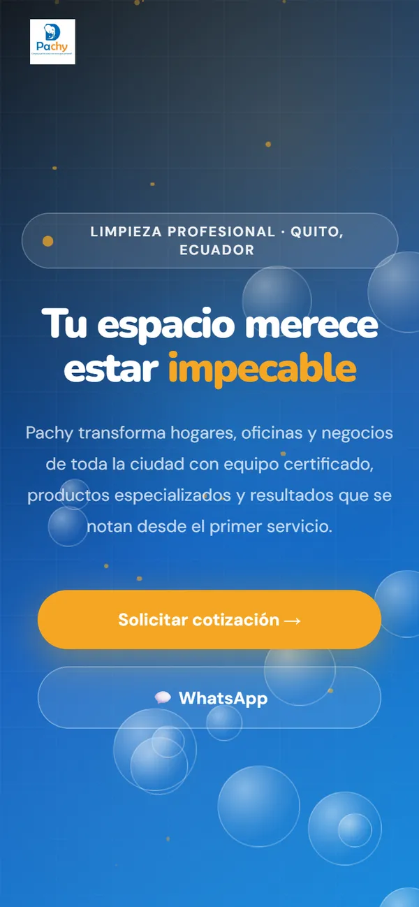 Pachy Limpieza Profesional en celular
